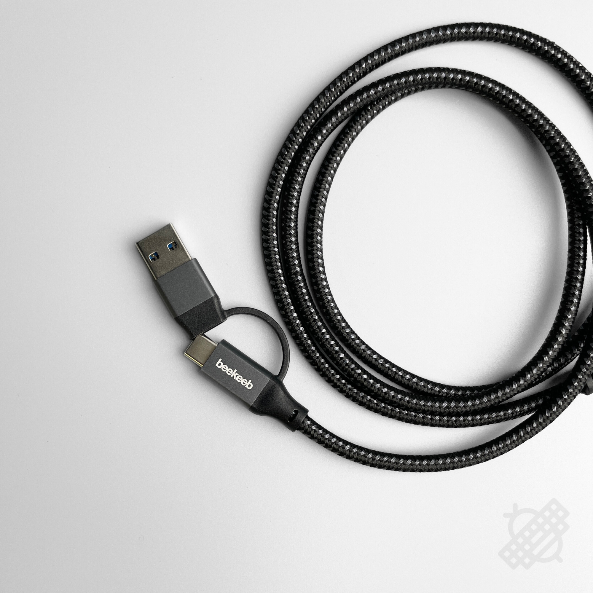 分割キーボード用 USB-C/USB-A - USB-C 2-way データケーブル(1m)