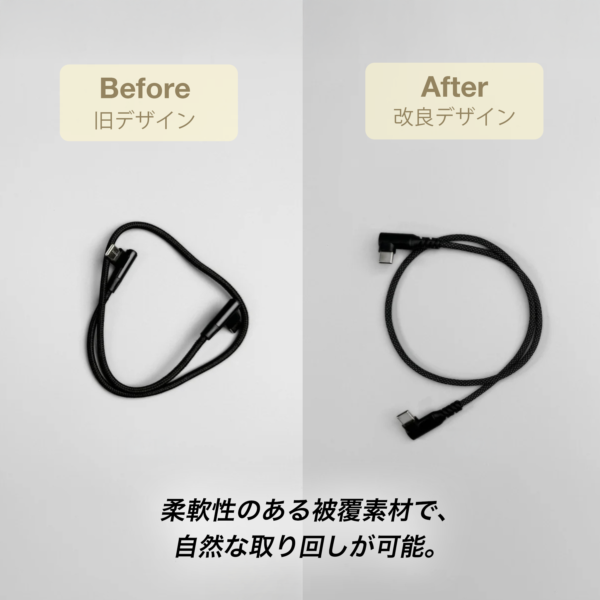 L字型 USB-C to USB-C ケーブル S(V2)